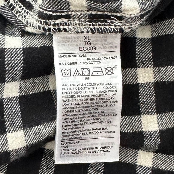 GAP BODY Black & White Plaid Flannel PJ Pants - Size XL - Picture 10 of 11